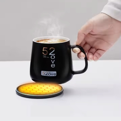 Çok amaçlı USB Kupası Isıtıcı Akıllı Seyahat Şişesi Kablosuz Şarjla Isıtma Plağı