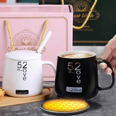 Çok amaçlı USB Kupası Isıtıcı Akıllı Seyahat Şişesi Kablosuz Şarjla Isıtma Plağı