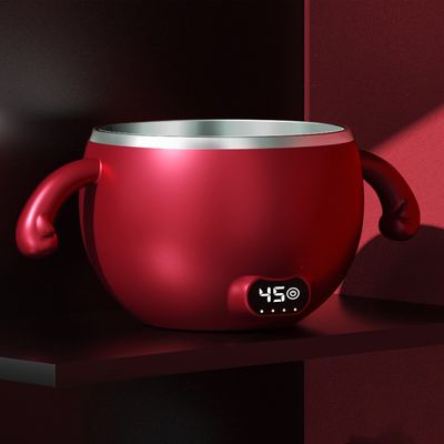 300ml Bebek Maması Isıtıcı Kase HW01 Taşınabilir Elektrikli Büyük Paslanmaz Çelik Bebek Maması Kabı Isıtıcı Seyahat İçin