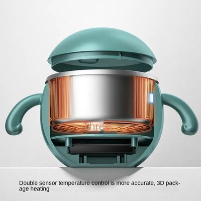 300ml Bebek Maması Isıtıcı Kase HW01 Taşınabilir Elektrikli Büyük Paslanmaz Çelik Bebek Maması Kabı Isıtıcı Seyahat İçin