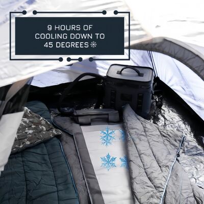 Ergonomik tasarımı ve rahat dış mekan etkinlikleri ve etkinlikleri için çıkarılabilir soğutma yastığı ile taşınabilir soğutma kamp koltuğu