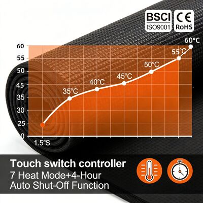Üstü ısıtma koruması özelleştirmek Kablosuz şarj ve bilek dinlenmesi ile ısıtılan fare yastığı akıllı ısıtıcı fare yastığı