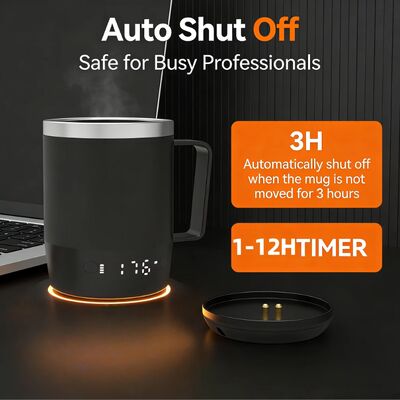 Toptan taşınabilir kendi kendini ısıtma fincanı 5000 MAh Batarya 18 oz Kahve ısıtıcısı Yeniden şarj edilebilir kendi kendini ısıtma Ofis için seyahat fincanı