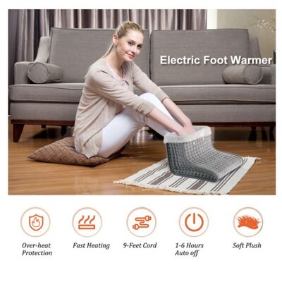 SHEERFOND Portatif Kış USB Pilli 220V Ekoloji dostu Polyester Düzenlenebilir Termostat Havalandırma Ayak Sıcaklığı