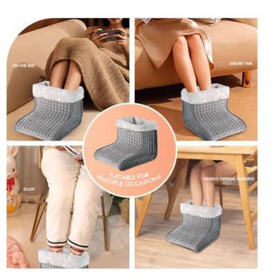 SHEERFOND Portatif Kış USB Pilli 220V Ekoloji dostu Polyester Düzenlenebilir Termostat Havalandırma Ayak Sıcaklığı