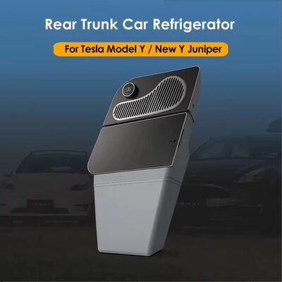 New Y Portable Compact Thermoelectric Vehicle Mini Car Refrigerator for Tesla Model Y 16L Capacity Digital Display for Outdoor