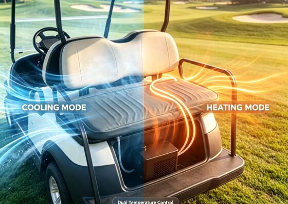Golf arabası koltukları için yumuşak ve dayanıklı golf ısıtma pedi, aşırı ısınma korumalı ısıtma ve soğutma fonksiyonları sunar, uzun süreli dış mekan kullanımı için