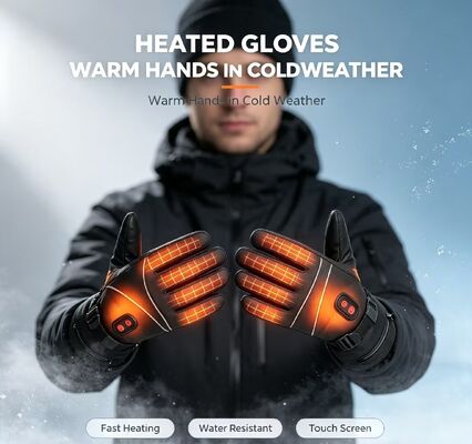 Grafit Levha Elektrikli Sıcak Eldivenler 5V Pille Çalışan Termal Isıtma Eldivenleri, Ayarlanabilir Sıcaklık Rüzgar Geçirmez Su Geçirmez Isıtmalı El Isıtıcıları Outdoor Spor Kayak Bisiklet İçin