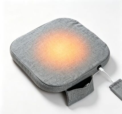 Portable USB Graphene Heated Seat Cushion Soft Linen‑Cotton Heating Chair Pad 3‑Speed Temperature Adjustment Warm Cushion Multi‑Color Available for Home Office Travel Car Use