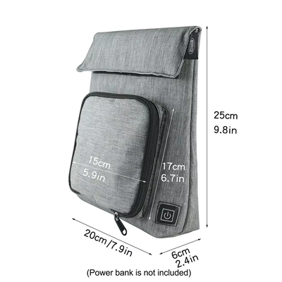 Polyester Fiber USB Isıtma Öğle Yemeği Çantası, Su geçirmez Sızıntıya Karşı Gıda Isıtıcısı, Çıkarılabilir Yıkanan Isıtma Birimi,50-59°C,3-Seviye Sıcaklık Düzenlemesi Hareket Etmeden Yemek Isıtması için