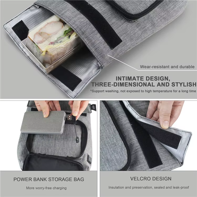 On-The-Go Gıda Isıtma Çözümü USB Su geçirmez Isıtmalı Öğle Yemeği Isıtıcı, Şarj İçin Alınabilir ve Tamamen Yıkanılabilir, Sızıntı Karşıtı 3 Seviye 50-59°C Seyahat, Okul ve Açık Hava Pikniği için Isı