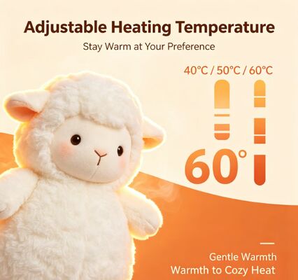 Sıcak Koyun Yeniden Şarj Edilebilir El Isıtıcısı,3-Seviye 40-50-60°C Düzenlenebilir Sıcaklık,6-8H Uzun Sürekli Taşınabilir Cep Isıtıcısı,Polyester Lifesi Kış Isıtma Hediyesi İçeride Dışarıda Kullanımı