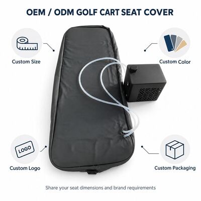 24V Golf Arabası Çift Modlu Koltuk Kapak, Su Soğutma ve Grafen Isıtma, Su geçirmez Bench Koltuk Kapakları ve Dış Soğutma Kutusu, Özel Boyutlu Renk Logo ve Ambalaj