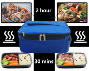 Çok Fonksiyonlu Taşınabilir Elektrikli Gıda Isıtıcı Çanta 9.1 × 11.5 × 5.5 inç Boyut