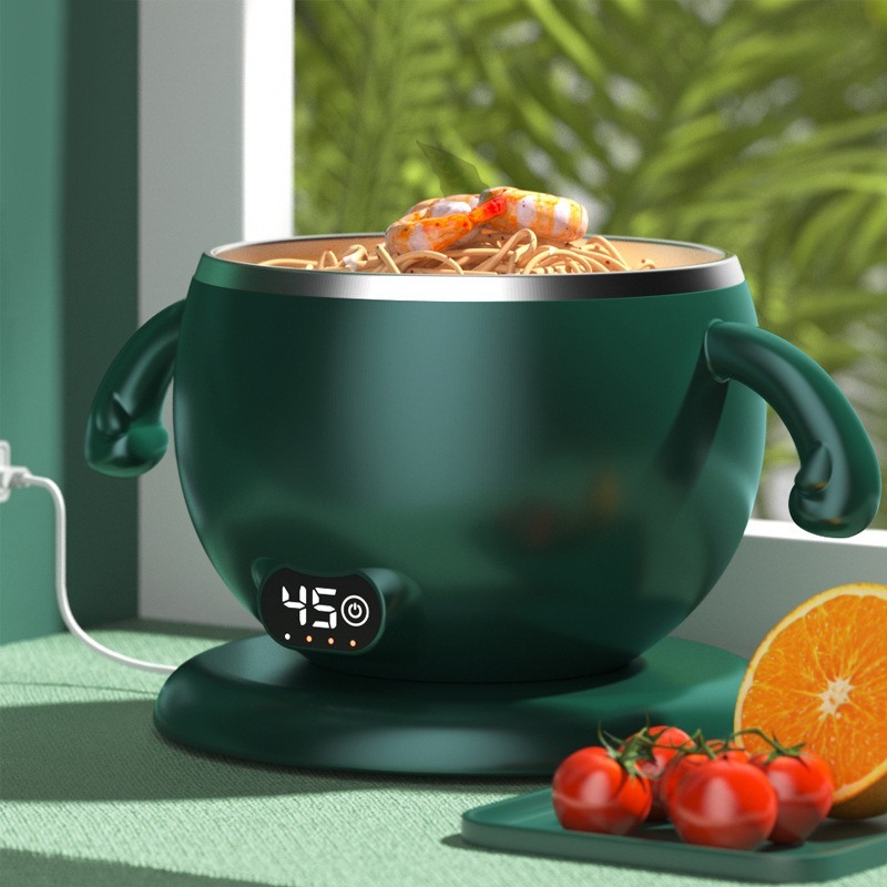 300ml Bebek Maması Isıtıcı Kase HW01 Taşınabilir Elektrikli Büyük Paslanmaz Çelik Bebek Maması Kabı Isıtıcı Seyahat İçin