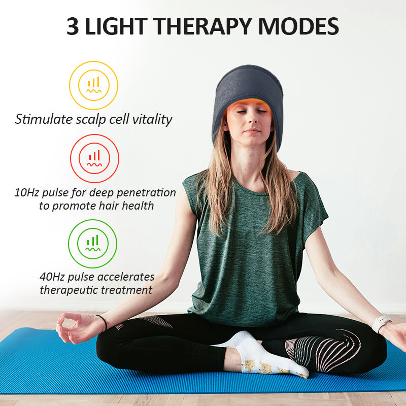 660nm saç büyüme şapkası LED kırmızı ışık tedavisi ve 270 LED kırmızı ışık ve lazer tedavisi şapkası