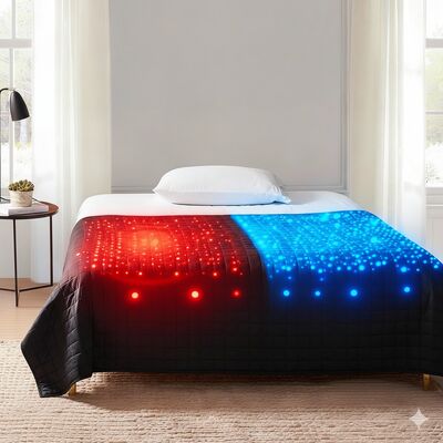 Sheerfond Soğutmalı Battaniye Termal Akışlı Sıcak Uyuyanlar İçin Akıllı Battaniye