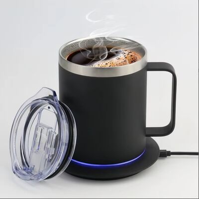 Toptan taşınabilir kendi kendini ısıtma fincanı 5000 MAh Batarya 18 oz Kahve ısıtıcısı Yeniden şarj edilebilir kendi kendini ısıtma Ofis için seyahat fincanı