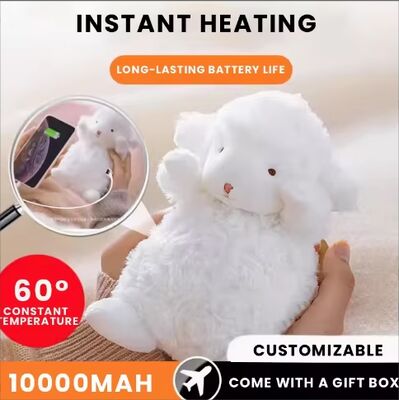 Portable Plush Cute Elektrikli El Isıtıcısı Düzenlenebilir Termostatla Dışarıda ve RV Kullanımı İçin Yeniden Şarj Edilebilir USB Güç Bankası