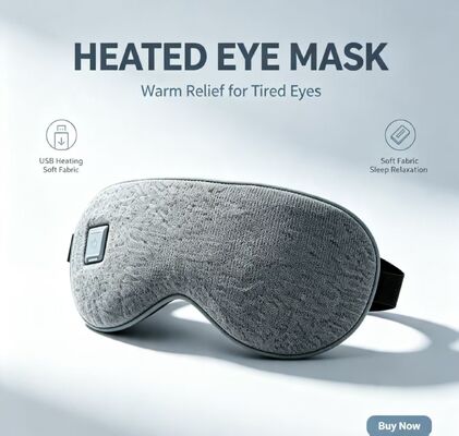 Isıtmalı Göz Maskesi, Süper Yumuşak PU Elektrikli Sıcak Göz Maskesi 35-55℃ Ayarlanabilir Sıcaklık, Göz Yorgunluğunu Gidermek İçin 1000mAh Şarj Edilebilir Taşınabilir Isıtma Göz Maskesi, Seyahat Ofis Ev Okul Kullanımı